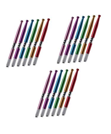 FOMIYES Microblading Pen 18 pcs Makeup Professional Permanent Pen Manual Supplies Pencil Eyebrow for Embroidered Steel Pens