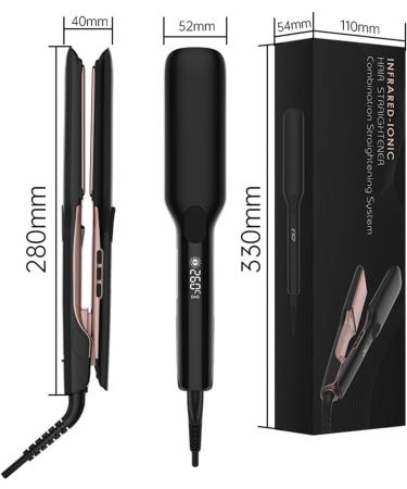 Buy Wide Version Infrared Hair Straightener - Dual-Use Vibration & Negative Ion Technology for Curly & Straight Styles - International Shipping Available - Buy Online on GoSupps.com