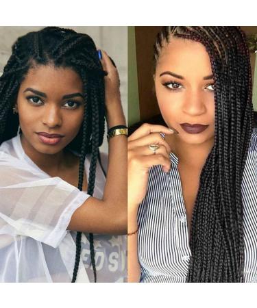 FDEETY 24 Inch Passion Twist Hair Water Wave Crochet Braids for Passion Twist Hair Synthetic Crochet Braiding Hair Long Bohemian Braids Hair Extensions (Black) - Buy Online on GoSupps.com