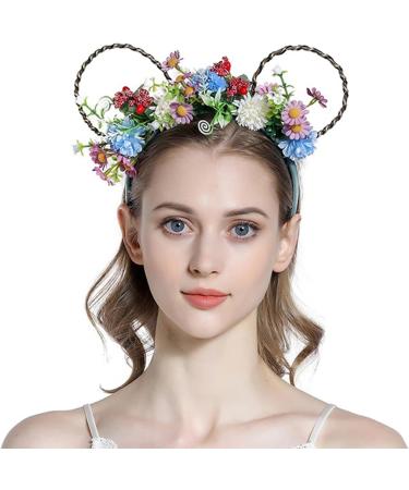 amangul Cartoon Flower Decor Headband for Ears Shaped Hair Hoop Party Headpiece Hair Band Party Cosplay Costume Props Unisex(2) - Buy Online on GoSupps.com