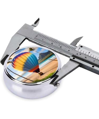 Hawaii Hot Air Balloon Pill Box | 3 Compartment Travel Organizer | Portable Round Pill Box for International Shipping - Buy Online on GoSupps.com