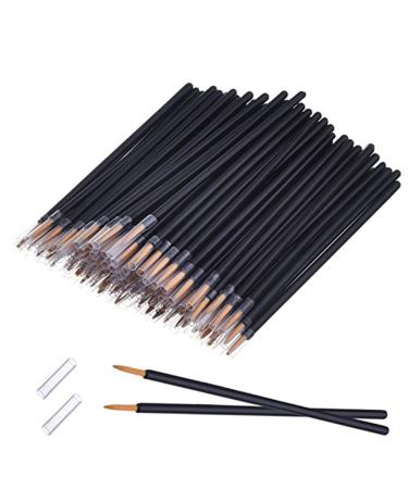 Yunnyp 50 PCS Eyeliner Brush Applicator Eye Wands Lip Eyebrow Eyelash Brush Applicator Eyeliner Brushes Fine Point Cosmetic Makeup Beauty Tools 50pcs gold 50pcs gold