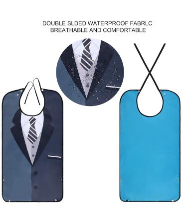 AIEX Adult Bibs - Waterproof Floral Print Washable & Reusable - International Shipping Available - Buy Online on GoSupps.com