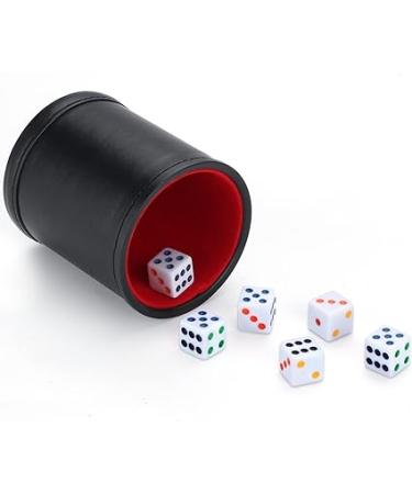 Hloyacc Professional Dice Cup with 6 Quiet Dice - Felt Lined for Yahtzee Game | 1 Pack - Buy Online on GoSupps.com