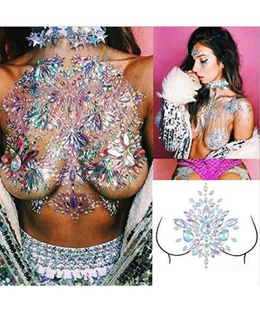 Bomine Rhinestone Face Stickers Mermaid Gems Festival Body Jewels 2 Sets - Pattern 4 - Buy Online on GoSupps.com