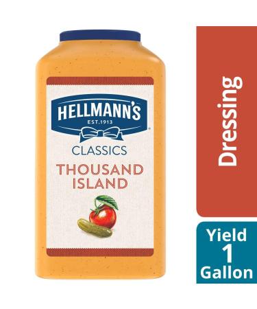 Hellmann's Classics Thousand Island Salad Dressing Jug - Gluten Free, No Artificial Flavors, MSG or High Fructose Corn Syrup - 1 Gallon - Buy Online on GoSupps.com