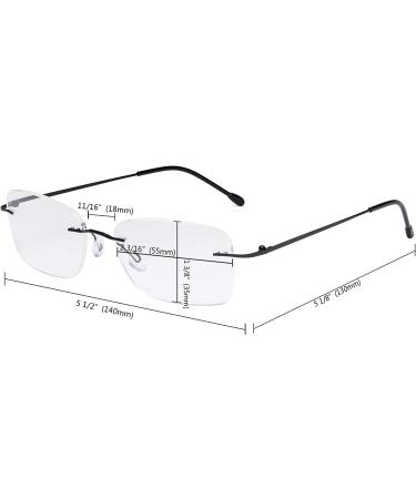 Eyekepper Frameless Reading Glasses +1.75 Silver | Lightweight Rimless Readers for Women - Buy Online on GoSupps.com