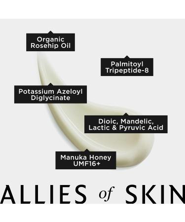 Allies of Skin Promise Keeper Blemish Sleeping Facial: Night Cream Moisturizer Treatment. Dioic + Mandelic + Lactic Acid Manuka Honey Rosehip Oil. Hydrates & Refines Skin 1.7 oz / 50 ml - Buy Online on GoSupps.com