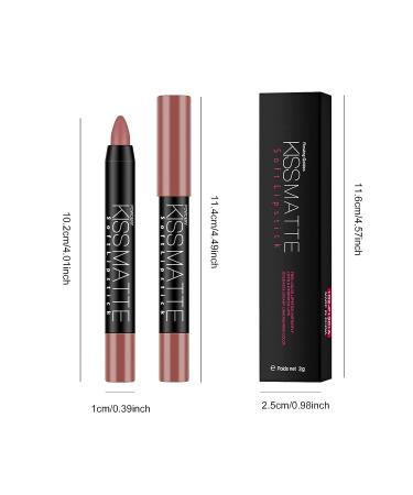 Ownest Beauty KYDA 6 Colors Matte Crayon Lipstick Set - High Pigment Velvet Finish 6pcs - Buy Online on GoSupps.com