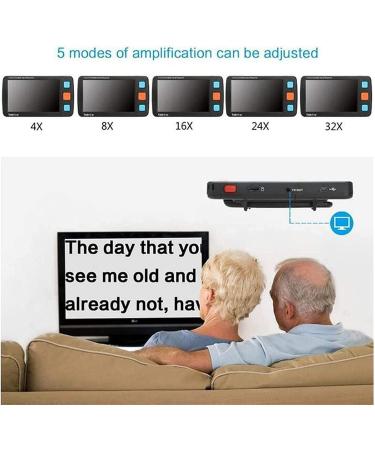 ATHUAH ATHUAH Electronic Reading Aid Digital Magnifier 4.3" Handheld Portable Electronic Reading Aid 4 32x Magnifier LCD Screen Digital Loupes for Visually Impaired - Buy Online on GoSupps.com