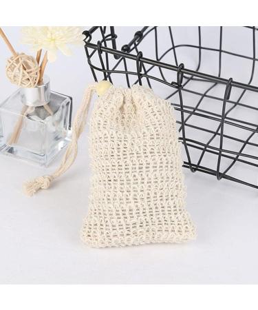 Natural Sisal Soap Bag - Exfoliating Soap Saver Pouch for Bath Soaps | Eco-Friendly Ramie Net 14.5x9.5cm - Buy Online on GoSupps.com