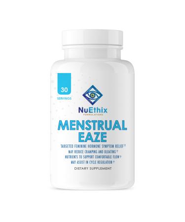 NuEthix Formulations Menstrual Eaze Dietary Supplement, Targeted Feminine Hormone Symptom Relief, 30 Serving Bottle