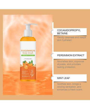  ZLHHRZJX Persimmon shower gel against body odor natural shower gel to eliminate strong odors restores skin freshness deep cleansing after workout to brighten (2 - Buy Online on GoSupps.com