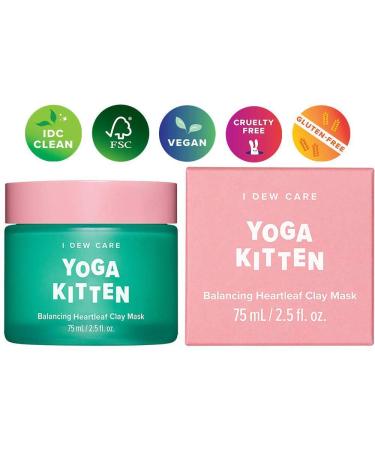 I Dew Care Yoga Kitten Heartleaf Clay Mask - Balancing Skincare 2.53 fl oz - Buy Online on GoSupps.com