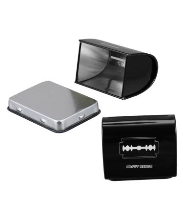 Minkissy 4 pieces of storage box disposal box Razor blades Bank Safe storage bench for blades square waste blade disposal iron man razor extraterrestrial