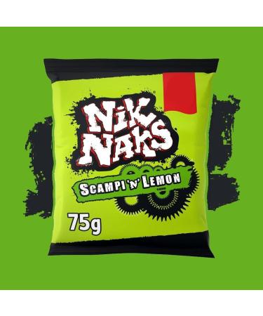 Nik Naks Scampii N Lemon Flavour Corn Snack 75g (40 Bags x 75g) - Buy Online on GoSupps.com