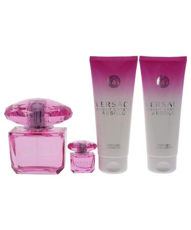 Versace Bright Crystal Absolu by Versace for Women - 4 Pc Gift Set 3oz EDP Spray 5ml EDP Spray Mini 3.4oz Shower Gel 3.4oz Body Lotion - Buy Online on GoSupps.com