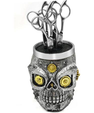1 Piece Mechanical Skull Hairdressing Holder Hairdressing Tool Storage Stand for Hairdressing Combs Desk Accessories Key Ring Organiser Resin - Buy Online on GoSupps.com