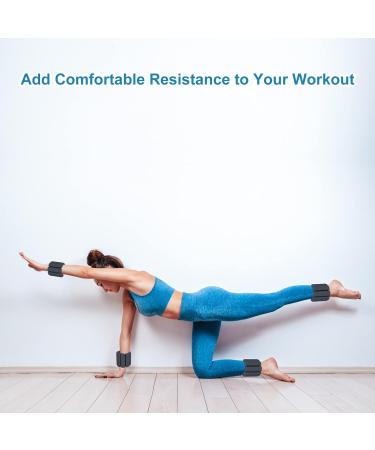 EU-Patient Portable Weight Cuffs - Set of 2 (0.5kg & 1kg) | Stylish Ankle Weights for Yoga Dance Aerobics Running - Perfect for Men & Women - Buy Online on GoSupps.com