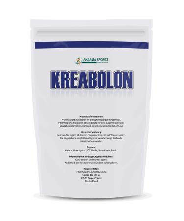 CREABOLON CREATIN MONOHYDRAT + BETA-ALANIN + TAURIN 500G- Premium Kreatin 6g + Beta-Alanin 3G + Taurin 1G Pro Portion Ultra highly dose for strength sport & bodybuilding