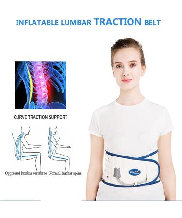 Buy Inflatable Decompression Belt for Lower Back Pain Relief | Lumbar Traction Device with 28 Air Columns - Large Red - Buy Online on GoSupps.com
