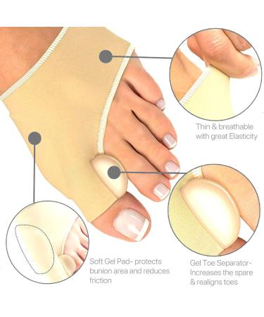 Buy Bunion Corrector - Orthopedic Gel Pads & Toe Separator for Hallux Valgus Relief | Unisex | 1 Pair (Skin - Buy Online on GoSupps.com