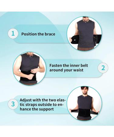 DARLIS Plus Size Back Brace for Lower Back Pain - Breathable Lumbar Support Belt for Sciatica Herniated Disc & Scoliosis - Instant Relief for Men & Women (Beige 43.3-51.2 - Buy Online on GoSupps.com