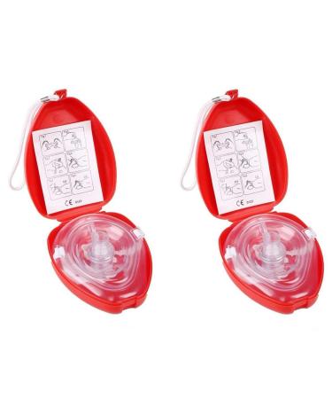 CPR ventilation mask with filter lifesport 2 pieces CPR bag Rescue mask with printed first aid instructions and transport box mouth-to-mouth pocket face mask Face-Mask.