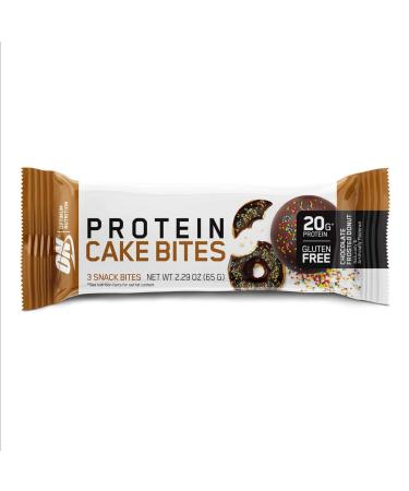 Optimum Nutrition Protein Cake Bites Chocolate Frosted Donut 9 Bars 2.29 oz (65 g) Each