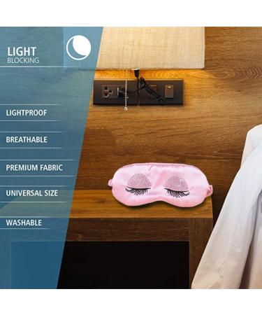 Silk Eye Sleep Mask - Soft & Comfortable Blindfold for Kids & Adults - A1-Pink - Buy Online on GoSupps.com