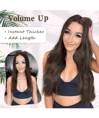 Fine Plus Halo Hair Extension Long Wavy Invisible Wire Hair Extensions with Transparent Adjustable Size 2 Clips Secret Hair Pieces for Women Daily Use-Natural Brown 20 Inch Natural Brown - Buy Online on GoSupps.com
