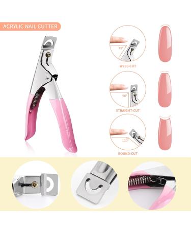 Nail Tips for Gel Nails - Venares 500 Half Cover Tips Set with Glue File Buffer Brush & Coffin Designs - Buy Online on GoSupps.com