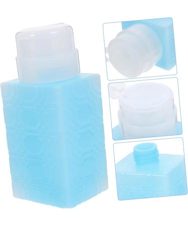 HAPINARY Alcohol Dispenser Makeup Remover Container Push down Pump Dispenser Nail Polish Remover Dispenser Pump Mini Water Dispenser Nail Polish Remover Bottle Plastic Travel Gel Square 6x5x13cm Blue - Buy Online on GoSupps.com