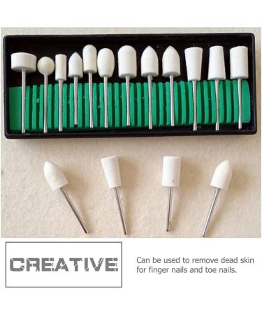 Lurrose 1Set nail polish manicure tools faux nails Nail sanding bits Sturdy grinding heads pedicure tools cleaning kit electric rotary polishing file Nail Beauty Tools Manicure File Bit - Buy Online on GoSupps.com