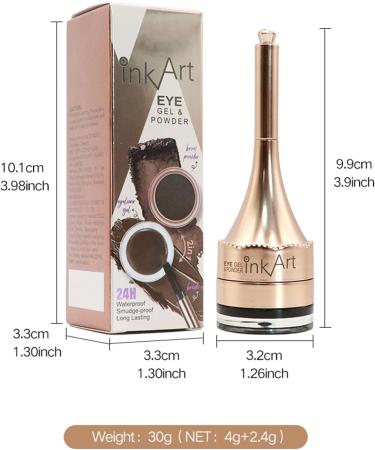 LXZJJM Waterproof 2-in-1 Deluxe Brow Pomade & Eyeliner Gel - Long-lasting Natural Brow Definition Eyebrow & Eyeliner Makeup Set Net content 6.4g/0.23 oz. (02#Brown) - Buy Online on GoSupps.com