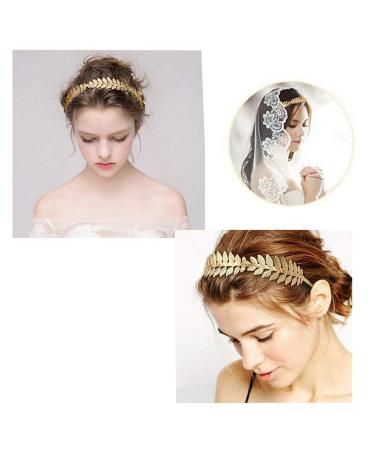 JZK Gold Leaf Tiara - Roman Goddess Hair Crown for Weddings Birthdays & Parties - Buy Online on GoSupps.com