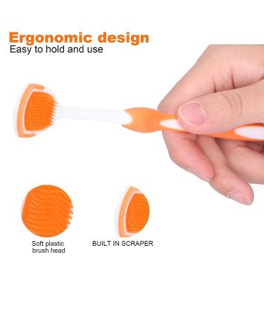 Travel-Friendly Plastic Tongue Scraper | Freshens Breath, Removes Bacteria | Tongue Cleaner & Cleaning Tool - Buy Online on GoSupps.com