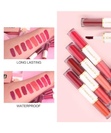 8 Colors Liquid Matte Lipstick Set for Dark Skin Women - Long Lasting 24 Hour Matte Lipstick - Pack of 8 - Buy Online on GoSupps.com