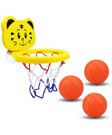Basketball Hoop Bath Toy for 1-3 Year Old Baby Bath Toy 6 12 Month Basketball Hoop Toy Gifts 2 3 4 Basketball Water Game Bath Toys Set Gift for Baby Toddler Boys Girls 1 2 3 Baby Bath Toy (tiger)