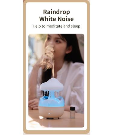 Rain Cloud Humidifier & Essential Oil Diffuser 3-in-1 | 7 Colors Night Light & Soothing Sounds | Perfect for Sleep | International Shipping - Buy Online on GoSupps.com
