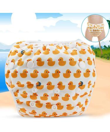 Garosa Snap Adjustable Swim Diaper - Reusable Waterproof Nappy for Boys Girls | Free Size (Duck) - Perfect for Swimming Lessons - Buy Online on GoSupps.com