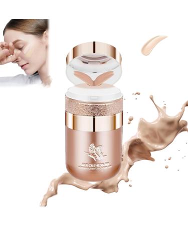 LGEternal Butterfly Air Cushion Powder Puff Bb Cream Korean Butterfly Cushion CC Cream Concealer Makeup Base Liquid Foundation Cushion Bb Concealer For All Skin Types (ivory white)