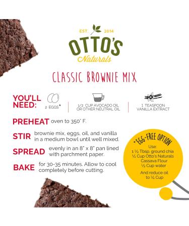 Otto's Naturals Classic Brownie Mix - Organic, Gluten-Free, Nut-Free, Non-GMO - 11.1oz Bag - Buy Online on GoSupps.com