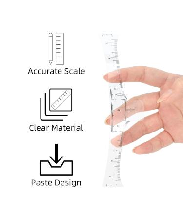 100pcs Disposable Brow Ruler - Transparent Microblading Stickers for Perfect Symmetrical Eyebrows | International Shipping - Buy Online on GoSupps.com