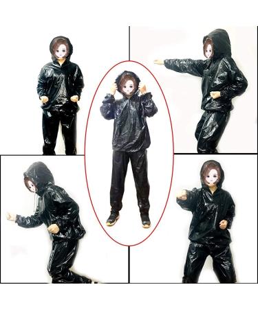 DawnBreak Sauna Sweat Suit with Hoodie Zipper for Weight Loss - Black 3X-Large - Buy Online on GoSupps.com