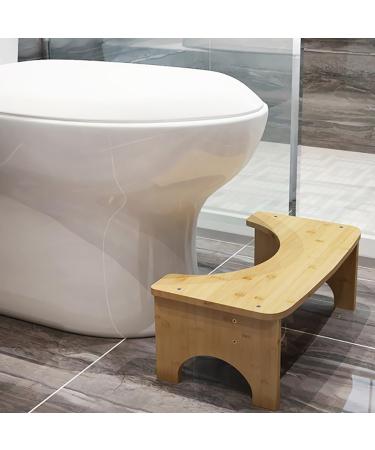 Bamboo Toilet Stool 6.5 Inch Adult Universal Toilet Stool Correct Toilet Posture Relieve and Reduce Intestinal Tension and Bloating Primary Color