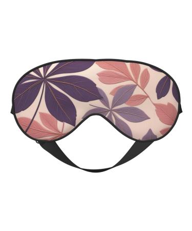 Soft Beautiful grape leaves Printed Eye Mask Adjustable Breathable Eye Masks for Sleep Light Blocking & Double-Sided Black
