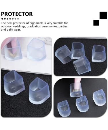Healifty High Heel Protectors 16pcs - Clear Heel Stoppers for Wedding Shoes - 1.5x1.5cm - Buy Online on GoSupps.com