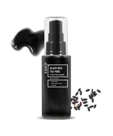 COXIR BLACK RICE TXA PORE PURIFYING MASK l Purifying Mask for Blackhead Cleansing Pore Cleansing Hydrating Facial Mask Korean skin care | Paraben Free Cruelty Free 50ml/1.69 fl.oz