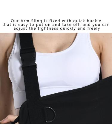 Fotgok Breathable Arm Sling with Waist Belt - Shoulder Immobilizer for Men and Women - Strong Support Brace for Shoulder Injury - Black - Buy Online on GoSupps.com